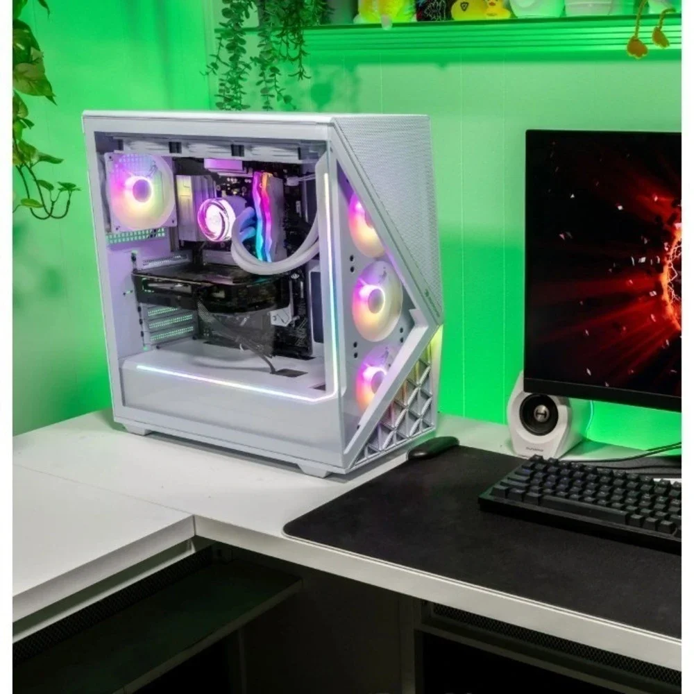 iBUYPOWER SWA7R6601 Slate 9 Mesh Gaming Case - White - MSRP $1,749.99‎